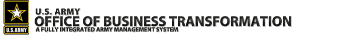 Home | U.S. Army Office of Business Transformation Home | U.S. Army Office of Business Transformation