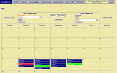 Screenshot of JMSEL Tool Calendar Display